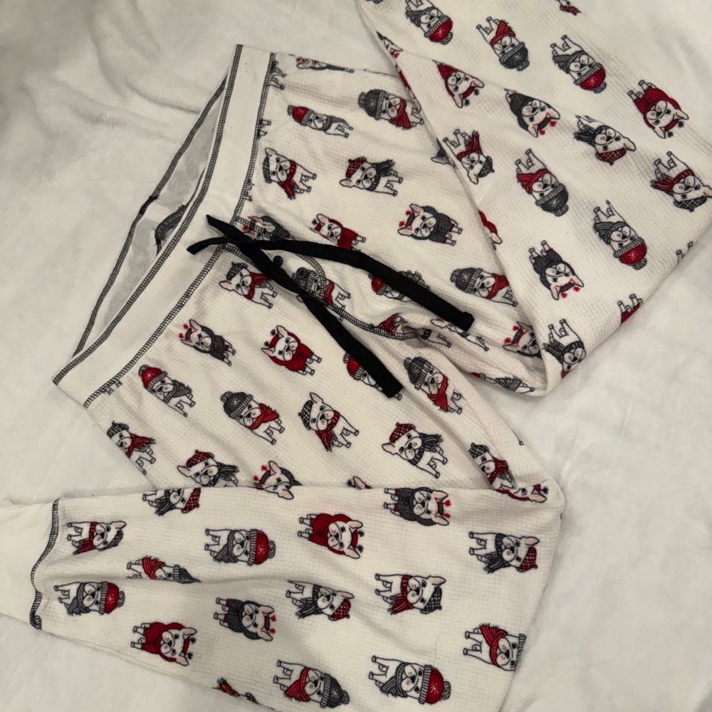 PJ Salvage White and Black Pajama Bottoms Intimates Sleepwear